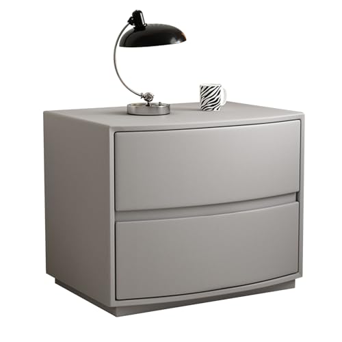 Couchtisch, Nachttisch, Beistelltisch mit Zwei Schubladen und einem offenen Fach, minimalistischer Stil, geschwungenes Design, geeignet for Wohn- und Schlafzimmer.(C,50CM(19.69IN)) von Generic