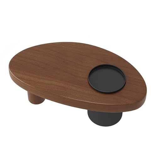 Couchtisch Holz Mit Verstecktem Stauraum Und Tablett Vintage Stubentisch Für Wohnzimmer Oder Büro Cocktailtisch Mit Stabilen Beinen Kleine Wohnungen(Brown,120 * 73 * 34cm) von Generic