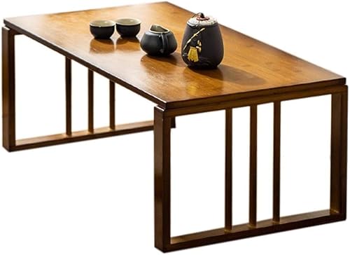 Couchtisch Tatami-Tisch Klappbarer Tee-trinktisch Im Japanischen Stil Bambus-erkerfenster Kleiner Couchtisch Im Japanischen Stil Zuhause, Wood Color, 59 * 42 * 33 von Generic