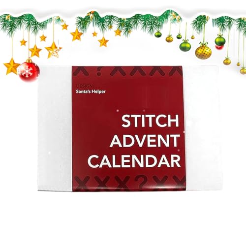 Countdown-Kalender für Stickerei, Kalender "Advent bestickt" - Adventskalender mit Countdown von 24 Tagen - Weihnachtsset für Heimdekorationen, Lieferungen p Countdown-Kalender für Stickerei, Kalender "Advent bestickt" - Adventskalender mit Countdown von 24 Tagen - Weihnachtsset für Heimdekorationen, Lieferungen p von Generic