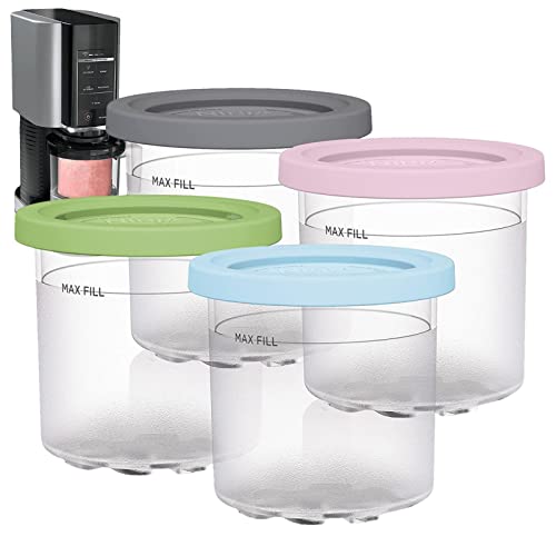 4 Pack Containers Reusable and Lids for Ninja Ice Cream Maker Machine Accessories von Generic