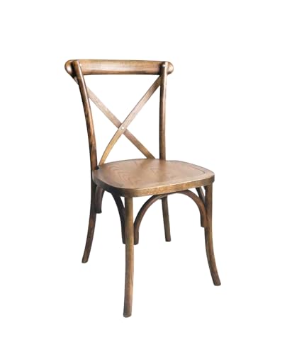 Crossback Stuhl – braunes Eichenholz von Generic