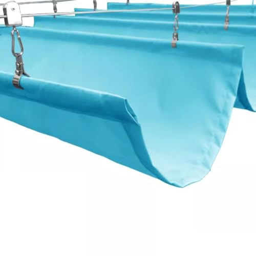 Custom Waterproof Retractable Pergola Canopy Shade Cover Kit for Outdoor Patio Blue von Generic