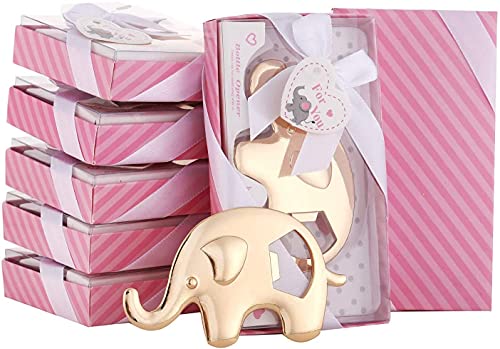 DAJAMAI Flaschenöffner, Babyparty, Gastgeschenk für Gäste, Elefantenform, Flaschenöffner, Babyparty, Gastgeschenke, Geburtstag, Brautparty, Souvenirs, Hochzeitsgeschenk, (rosa – Elefant, 12) von Generic