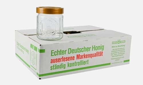 Generic DIB Einheitsgläser im Karton für 500g 12 Stück - Honiggläser - Bienen - Honig - Rundgläser - Deutscher Imkerbund, Keine, Keine von Generic