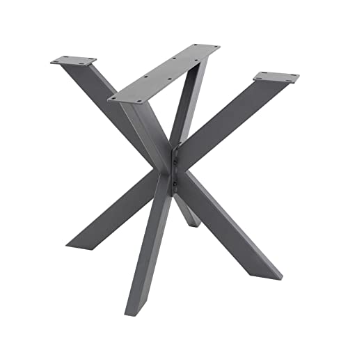 DIY Spider Tischgestell - Heavy Duty Stahl Tischläufer - Tischfüße Möbelfüße, Metall Tischbeine, Couchtisch, Industriedesign, einfache Montage, schwarz (Größe : 78 x 71 x 120 cm) von Generic