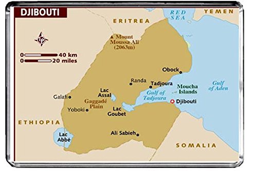 DJIBOUTI KARTE KÜHLMAGNET von Generic