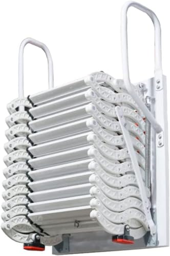 Dachbodenleiter Für Den Innen- Und Außenbereich Wandmontierte Klappleiter Pulldown-dachbodentreppe, Die Von Der Decke Heruntergezogen Wird Und Für Das Dachdach des Dachbo, M1, 1.9-2m/76-80in von Generic