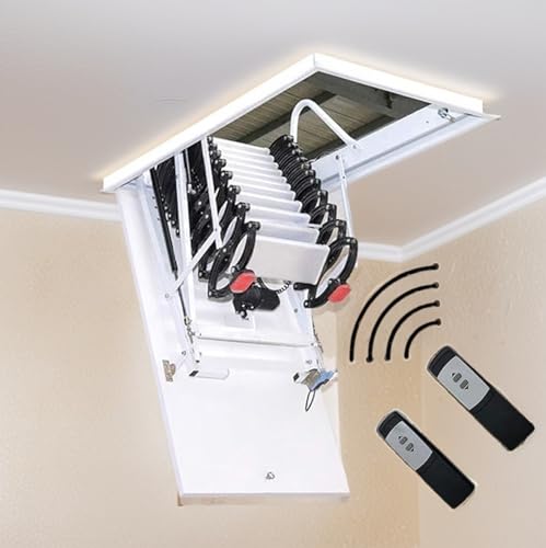 Dachbodenleiter mit klappbarer Teleskopluke for Treppe oder Decke, klappbare Teleskopleiter von Generic