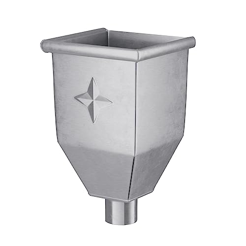 Dachrinne Wasserfangkasten passend für klassisch Dachrinnen als Verbindungsstück an Fallrohr - Rinneneinhangstutzen Lang aus Titan und Zink 7 tlg / 80 mm Dachrinne Wasserfangkasten passend für klassisch Dachrinnen als Verbindungsstück an Fallrohr - Rinneneinhangstutzen Lang aus Titan und Zink 7 tlg / 80 mm von Generic