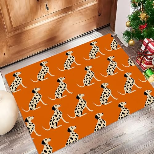 Dalmatiner Fußmatte Schmutzfangmatte Innen 60 X 90 cm rutschfeste Waschbar Fussmatte, Sauberlaufmatte Teppich Für Eingangsbereich, Haustür, Flur, Porch - Orange Farbe Moderner Minimalismus Dalmatiner Fußmatte Schmutzfangmatte Innen 60 X 90 cm rutschfeste Waschbar Fussmatte, Sauberlaufmatte Teppich Für Eingangsbereich, Haustür, Flur, Porch - Orange Farbe Moderner Minimalismus von Generic