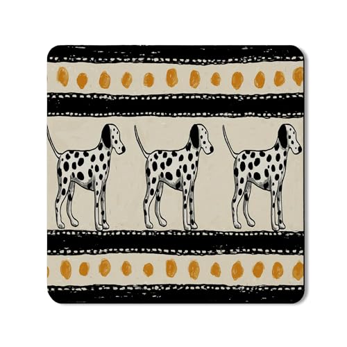 Dalmatiner Waschtrockner Top Protector Mat Fun Polka Dot Muster Staubschutz für Waschmaschine Vintage Stil Gummi Anti-Rutsch Wasserdicht Waschmaschine und Trockner Matten für Waschküche 61 x 61 cm von Generic