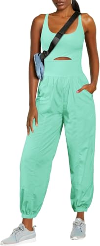 Damen Running Onesie Workout Strampler Wandern Strampler Outfits Einteilige Workout Jumpsuits Mit Taschen, 00 Cyan, M Damen Running Onesie Workout Strampler Wandern Strampler Outfits Einteilige Workout Jumpsuits Mit Taschen, 00 Cyan, M von Generic