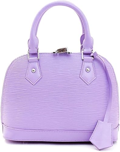 Damenhandtasche Damen Leder Top Griff Handtasche Shell Style Umhängetasche Mit Abnehmbarem Schultergurt Kann Angepasst Werden Tägliche Termine Große Mode Clutch, Purple, One Size von Generic