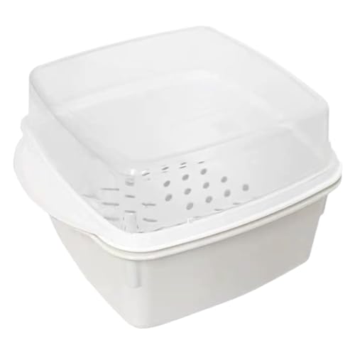 Dampfkorb aus Silikon – Lockenstab für Mikrowelle, Safe Steam Cooker mit Deckel, hitzebeständig, faltbares Design zum Aufwärmen von Generic