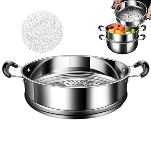 Dampfpapier zum Kochen – Dampftopf zum Kochen, Dampfgarer, -Dampftopf | Küchenwerte der Dampfschublade, stapelbarer Dampf zum Kochen, Pastri-Kalkbrot von Generic