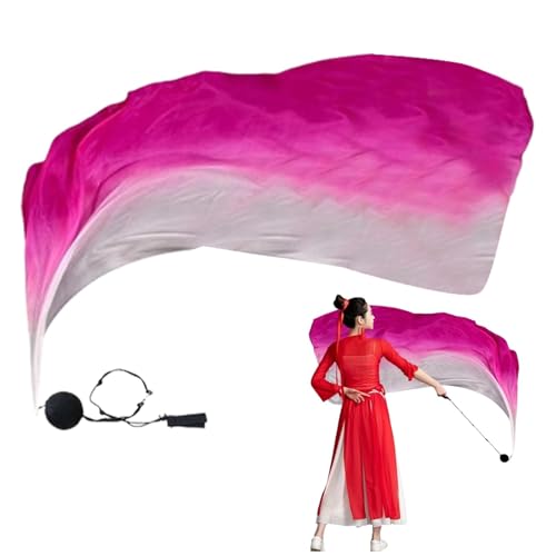 Dann Tanzseide Schleier, dann mehrfarbige Tanzseide - Seidenschal für Bauchtanz Schleier Poi Streamer,Poi Seidenflaggen in allmählichen Farben mit Poi Ball, Seidenschal Schleier Dann Tanzseide Schleier, dann mehrfarbige Tanzseide - Seidenschal für Bauchtanz Schleier Poi Streamer,Poi Seidenflaggen in allmählichen Farben mit Poi Ball, Seidenschal Schleier von Generic