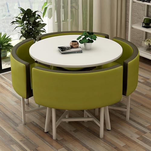 Dark Green Rezeption Schreibtisch Negotiation Tisch Square/Round Dining Table with 4 Chairs Conference Room Set Business Combination for Living Room & Lounge One Size Dark Green Rezeption Schreibtisch Negotiation Tisch Square/Round Dining Table with 4 Chairs Conference Room Set Business Combination for Living Room & Lounge One Size von Generic