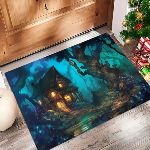 Das Dschungelbuch Fußmatte Schmutzfangmatte Innen 50 X 80 cm rutschfeste Waschbar Fussmatte, Sauberlaufmatte Teppich Für Eingangsbereich, Haustür, Flur, Porch - Blaugrün Altes Holzhaus Das Dschungelbuch Fußmatte Schmutzfangmatte Innen 50 X 80 cm rutschfeste Waschbar Fussmatte, Sauberlaufmatte Teppich Für Eingangsbereich, Haustür, Flur, Porch - Blaugrün Altes Holzhaus von Generic