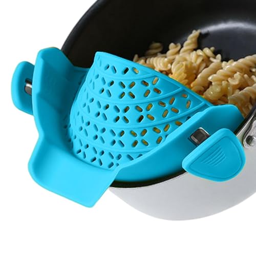 Das Sieb wird am Topf befestigt - Freihändiges Silikon Sieb | Küchensieb | Spaghetti-Sieb | Siebausgießer | Gadget für Töpfe, Pfannen, Schüsseln von Generic