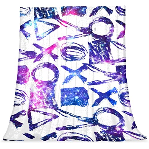 Decke, Decken, Neuheit weiche Flanelldecke,Galaxy Purple Universe XOXO Frieden und Liebe von Generic