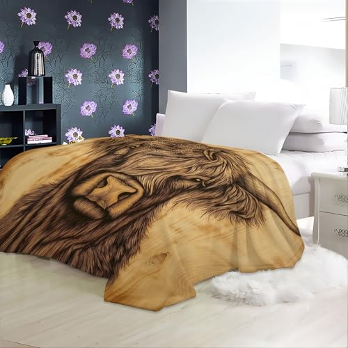 Decke Kuscheldecke Tiermuster Hochlandrind Flauschige Flanelldecke Plüschdecke Braun Fleecedecke Flauschig Sherpa Fleece, Decke für Reisen tragbar für Sofa Camping 180 x 220 cm Decke Kuscheldecke Tiermuster Hochlandrind Flauschige Flanelldecke Plüschdecke Braun Fleecedecke Flauschig Sherpa Fleece, Decke für Reisen tragbar für Sofa Camping 180 x 220 cm von Generic