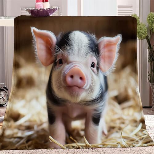 Kuscheldecke weich gemütlich Fleece-Flanell Decke Tierisches Süßes Schwein für alle Jahreszeiten, Sofa Couch Raumdekoration für Erwachsene Flanell Fleecedecke 130 x 150 cm, Rosa Kuscheldecke weich gemütlich Fleece-Flanell Decke Tierisches Süßes Schwein für alle Jahreszeiten, Sofa Couch Raumdekoration für Erwachsene Flanell Fleecedecke 130 x 150 cm, Rosa von Generic