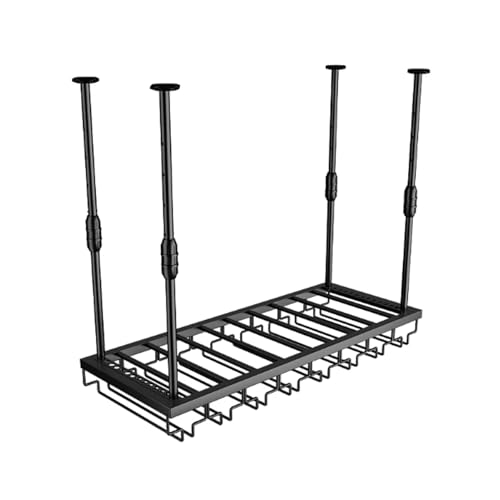 Decken-Weinregal,Hängendes Weinregal,Weinregals für Bars aus Metall,Doppellagiger,Verstellbarer Weinflaschen- und Weinglashalter,für Weinpräsentationsregale in Restaurants und Cafés(A-Black,80x30cm) Decken-Weinregal,Hängendes Weinregal,Weinregals für Bars aus Metall,Doppellagiger,Verstellbarer Weinflaschen- und Weinglashalter,für Weinpräsentationsregale in Restaurants und Cafés(A-Black,80x30cm) von Generic