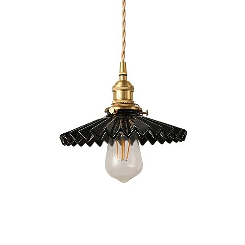 Deckenlampe im japanischen Retro-Stil, Lampenschirm für Hängelampen aus plissierter Keramik, Pendelleuchte mit E27-Sockel und Einzelkopf, Deckenlampe für das Arbeitszimmer eines Bekleidungsgeschä Deckenlampe im japanischen Retro-Stil, Lampenschirm für Hängelampen aus plissierter Keramik, Pendelleuchte mit E27-Sockel und Einzelkopf, Deckenlampe für das Arbeitszimmer eines Bekleidungsgeschä von Generic