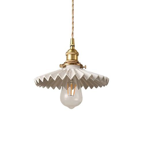 Deckenlampe im japanischen Retro-Stil, Lampenschirm für Hängelampen aus plissierter Keramik, Pendelleuchte mit E27-Sockel und Einzelkopf, Deckenlampe für das Arbeitszimmer eines Bekleidungsgeschä Deckenlampe im japanischen Retro-Stil, Lampenschirm für Hängelampen aus plissierter Keramik, Pendelleuchte mit E27-Sockel und Einzelkopf, Deckenlampe für das Arbeitszimmer eines Bekleidungsgeschä von Generic