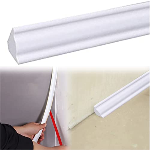 Deckenleisten Selbstklebende,3 M Flexible Viertelstab Biegeleiste PVC Winkelprofil Abdeckleiste Kunststoff-Profil Leiste Selbstklebende Zierleisten Sparpaket (19mm*13mm) von Generic