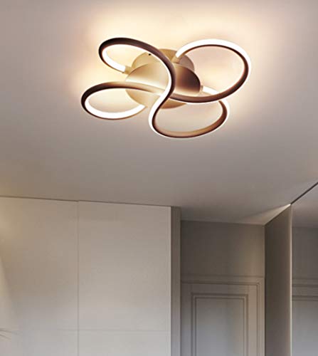 Deckenleuchten Einbauleuchte Wohn Esszimmer Schlafzimmer Leuchte Dimmbar Mit Fernbedienung, Led Moderne Blume Design Lampe Acrylschirm Deco Kronleuchter Für Lounge Flurbeleuchtung, Brown, D42cm Deckenleuchten Einbauleuchte Wohn Esszimmer Schlafzimmer Leuchte Dimmbar Mit Fernbedienung, Led Moderne Blume Design Lampe Acrylschirm Deco Kronleuchter Für Lounge Flurbeleuchtung, Brown, D42cm von Generic