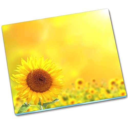 Decormat Schneidebretter Schutzbrett Küche 60x52 cm Herdabdeckplatte Gehärtetes Glas Spritzschutz - Gelbe Sonnenblumen Decormat Schneidebretter Schutzbrett Küche 60x52 cm Herdabdeckplatte Gehärtetes Glas Spritzschutz - Gelbe Sonnenblumen von Generic