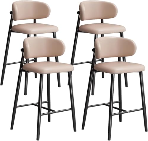 Deep Coffee Bar Stool Set with Backrest & Footrest Sturdy Frame MultiScenario Use 4 Pieces 65cm HeightComfortable Seating for Kitchen Dining & Home Bars Deep Coffee Bar Stool Set with Backrest & Footrest Sturdy Frame MultiScenario Use 4 Pieces 65cm HeightComfortable Seating for Kitchen Dining & Home Bars von Generic