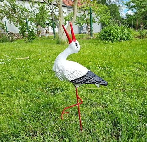 Kleiner Storch Figur H: 57 cm Klapperstorch Gartenfigur Statue Skulptur von Generic