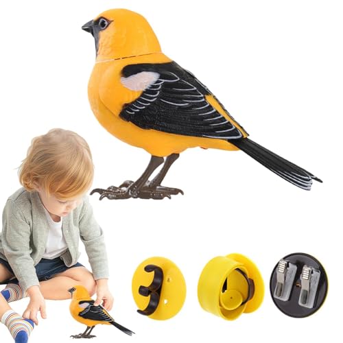Dekorative Gefälschte Vögel – Künstliches Vogelspielzeug, Gefälschte Simulationsvogelspielzeuge | Interaktives Simulationsvogelspielzeug Mit Licht- Und Sprachsteuerung, Baumschmuck, Interaktives Gefäl von Generic