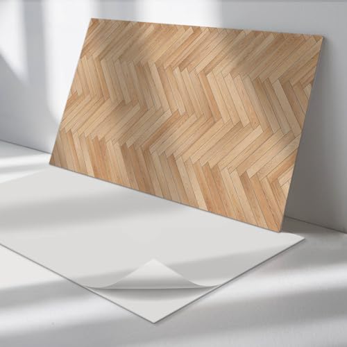 Dekorpaneele Vinyl 100x50 cm Rechteckig Wasserdicht Schnelle Montage Leicht zu Reinigen Nachhaltig Modernes Erscheinungsbild Selbstklebend - Fischgräten-Bodenmuster Dekorpaneele Vinyl 100x50 cm Rechteckig Wasserdicht Schnelle Montage Leicht zu Reinigen Nachhaltig Modernes Erscheinungsbild Selbstklebend - Fischgräten-Bodenmuster von Generic