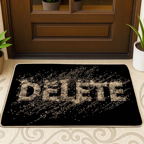 Delete Graphic Fußmatte, rutschfest, für Innen- und Außenbereich, modernes minimalistisches Design, leicht zu reinigen, 73,2 x 43,2 cm, Schwarz Delete Graphic Fußmatte, rutschfest, für Innen- und Außenbereich, modernes minimalistisches Design, leicht zu reinigen, 73,2 x 43,2 cm, Schwarz von Generic