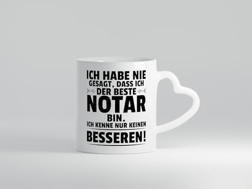 Der Beste Notar | Jurist | - Herzhenkel Tasse - Kaffeetasse/Geschenk/Familie von Generic