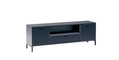 Designer Tv Board Schrank HiFi Sideboard 165 cm Breit LOFT - Serie Indigoblau Designer Tv Board Schrank HiFi Sideboard 165 cm Breit LOFT - Serie Indigoblau von Generic