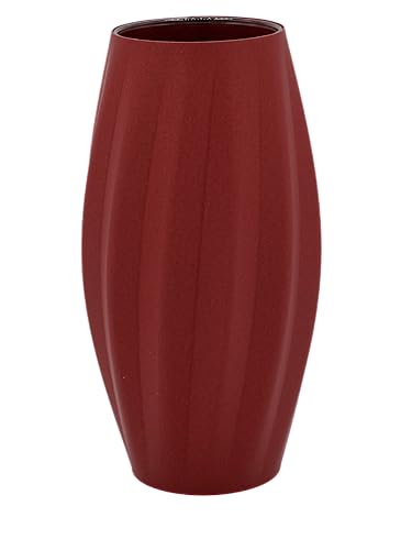 Designer Vase Aura - Carbon-Edition Größe L (17cm), Dekovase/Blumenvase für Schnittblumen und Trockenblumen, wasserdicht inklusive Glaseinsatz (Rot) von Generic
