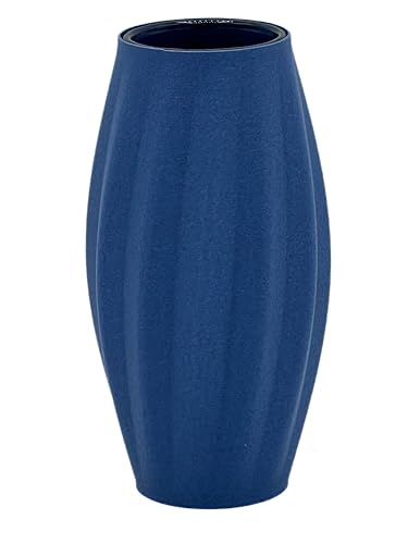 Designer Vase Aura - Carbon-Edition Größe S (10,5cm), Dekovase/Blumenvase für Schnittblumen und Trockenblumen, wasserdicht inklusive Glaseinsatz (Blau) von Generic
