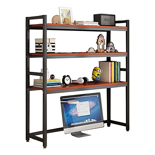 Desktop-Bücherregal-Organizer-Regal – 3-stufiges Desktop-Bücherregal für Computertisch und Metall-Schreibtisch-Aufbewahrungsregal für Heimdekoration, Bürobedarf, 5 Größen (Farbe: B, von Generic