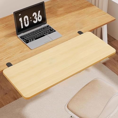Desktop-Extender Tablett verstellbare faltbare starke tragende Stanzfreie Installation ideal für vertikale Tischkanten Holzfarbe 40 x 20 cm von Generic