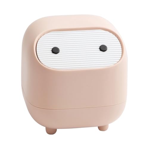 Desktop Mülleimer mit Deckel Mini -Schreibtisch Doppeldruck kleiner Plastikbehälter für Badezimmer Office Office Couchtisch von Generic