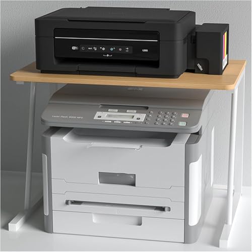 Desktop-druckerständerhalter Druckerregal, Holz Home Office Desktop-laserdruckerständer, 2-stufiges Desktop-schreibtischregal Für Faxgerät/Scanner/Büch, Log Color, 49.6x37.2x37.8cm Desktop-druckerständerhalter Druckerregal, Holz Home Office Desktop-laserdruckerständer, 2-stufiges Desktop-schreibtischregal Für Faxgerät/Scanner/Büch, Log Color, 49.6x37.2x37.8cm von Generic