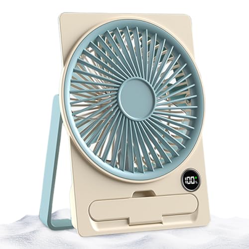Deskventilator - Niedrige Geräuschkühllösung, USB Wiederaufladbarer Schreibtischventilator | Schlanke Karte Weitwinkel-Luftstrom, Sechsgang-Getriebe Anpassungen mit LCD-Display, ideal für Schlafzimmer Deskventilator - Niedrige Geräuschkühllösung, USB Wiederaufladbarer Schreibtischventilator | Schlanke Karte Weitwinkel-Luftstrom, Sechsgang-Getriebe Anpassungen mit LCD-Display, ideal für Schlafzimmer von Generic