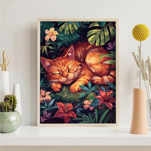 Diamond Painting Erwachsene Blume 5D Katze Diamant Painting Bilder Diamond Art Set für Erwachsene Kinder, Komplettes DIY Diamant Malerei Malen Stickset, Kreuzstichbilder 40x50 cm PjY5297 Q-Z Diamond Painting Erwachsene Blume 5D Katze Diamant Painting Bilder Diamond Art Set für Erwachsene Kinder, Komplettes DIY Diamant Malerei Malen Stickset, Kreuzstichbilder 40x50 cm PjY5297 Q-Z von Generic