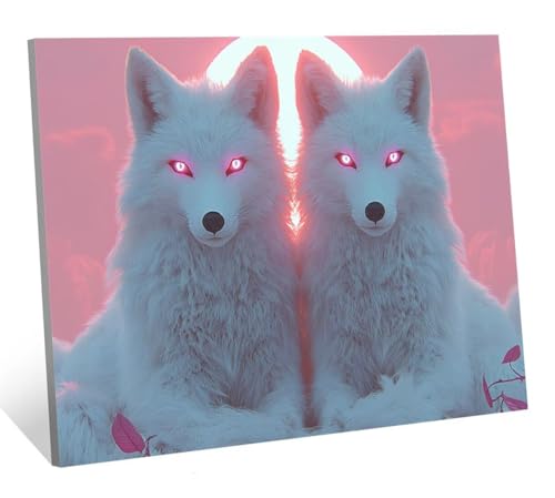 Diamond Painting Erwachsene Wolf Diamond Painting Kinder, DIY Full Drill Tier Diamant Malerei Erwachsene Set, Basteln Mädchen 7 10 Jahre Diamant Bilder, Als Geschenk, Haus Dekoration 70x100 cm H-5568 von Generic