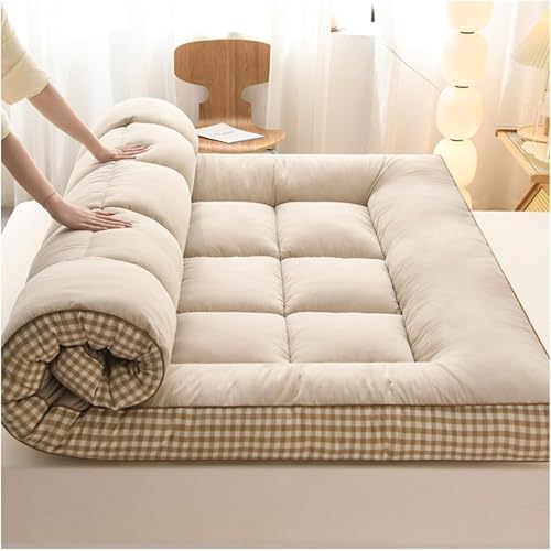 Dicke Tatami-Bodenmatratze, Japanische Futon-Matratze, Faltbare Roll-Up-Bodenmatte, Tragbare Schlafunterlage Für Gäste, Twin Full Queen von Generic